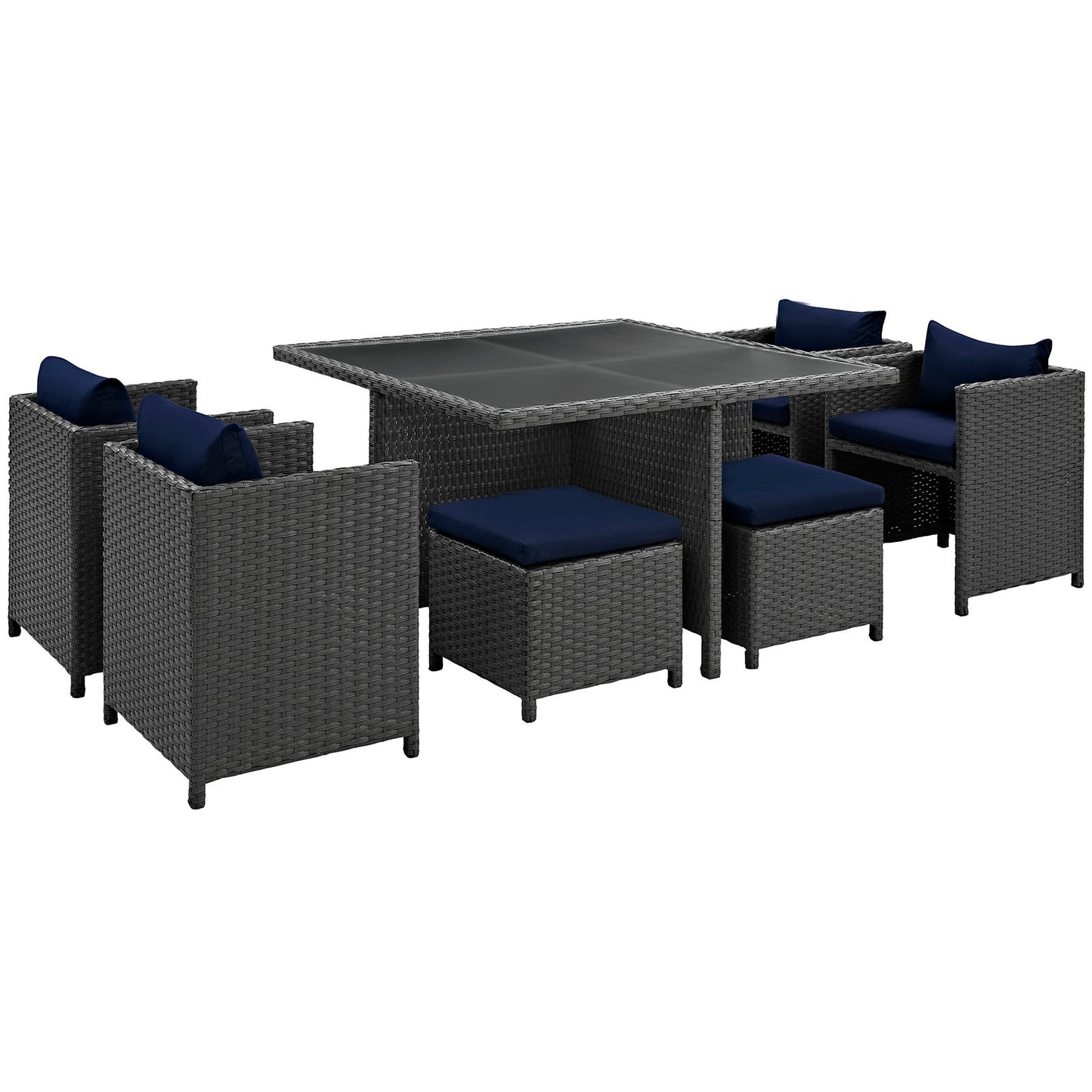Sojourn 9 Piece Outdoor Patio Sunbrella Dining Set by Modway