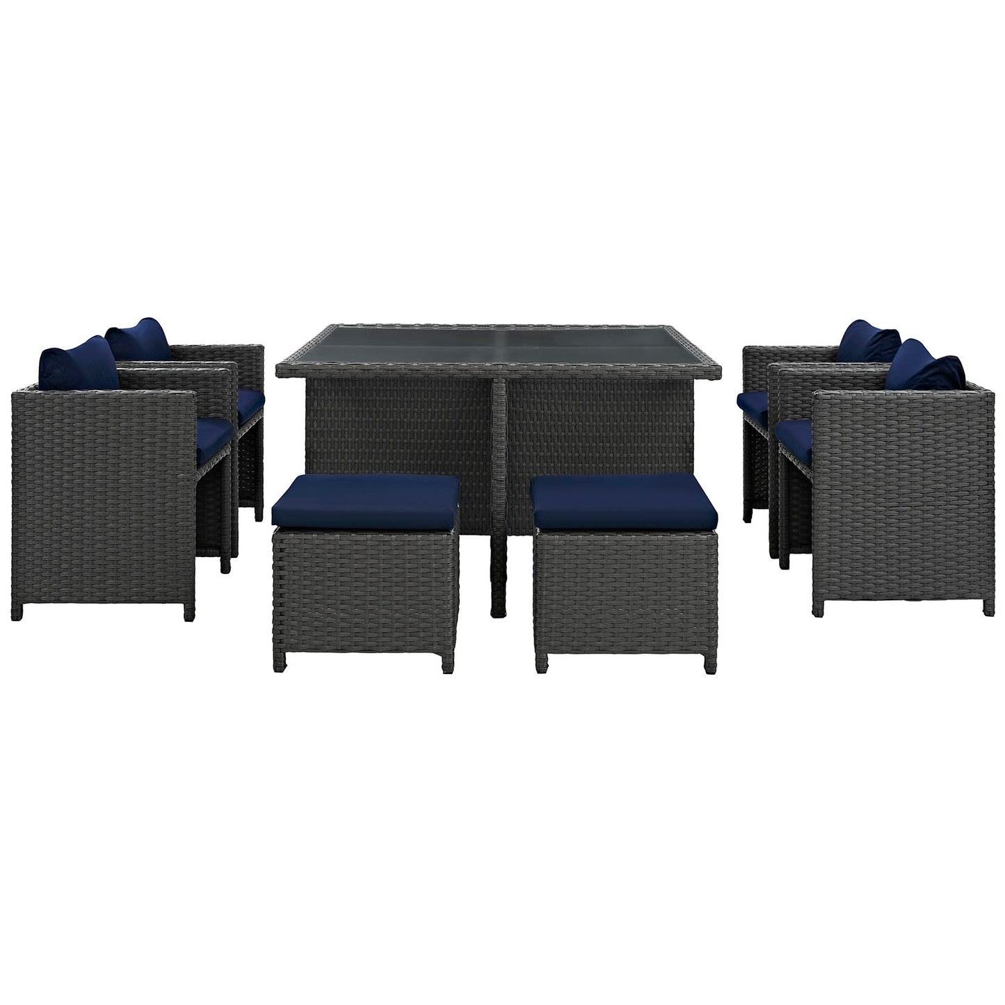 Sojourn 9 Piece Outdoor Patio Sunbrella Dining Set by Modway
