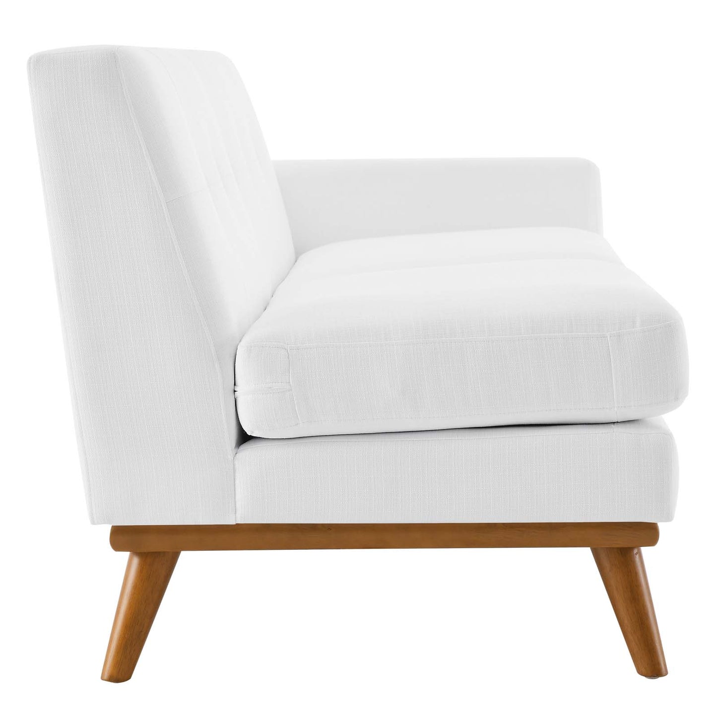Engage Left-Facing Upholstered Fabric Sectional Sofa in White by Modway