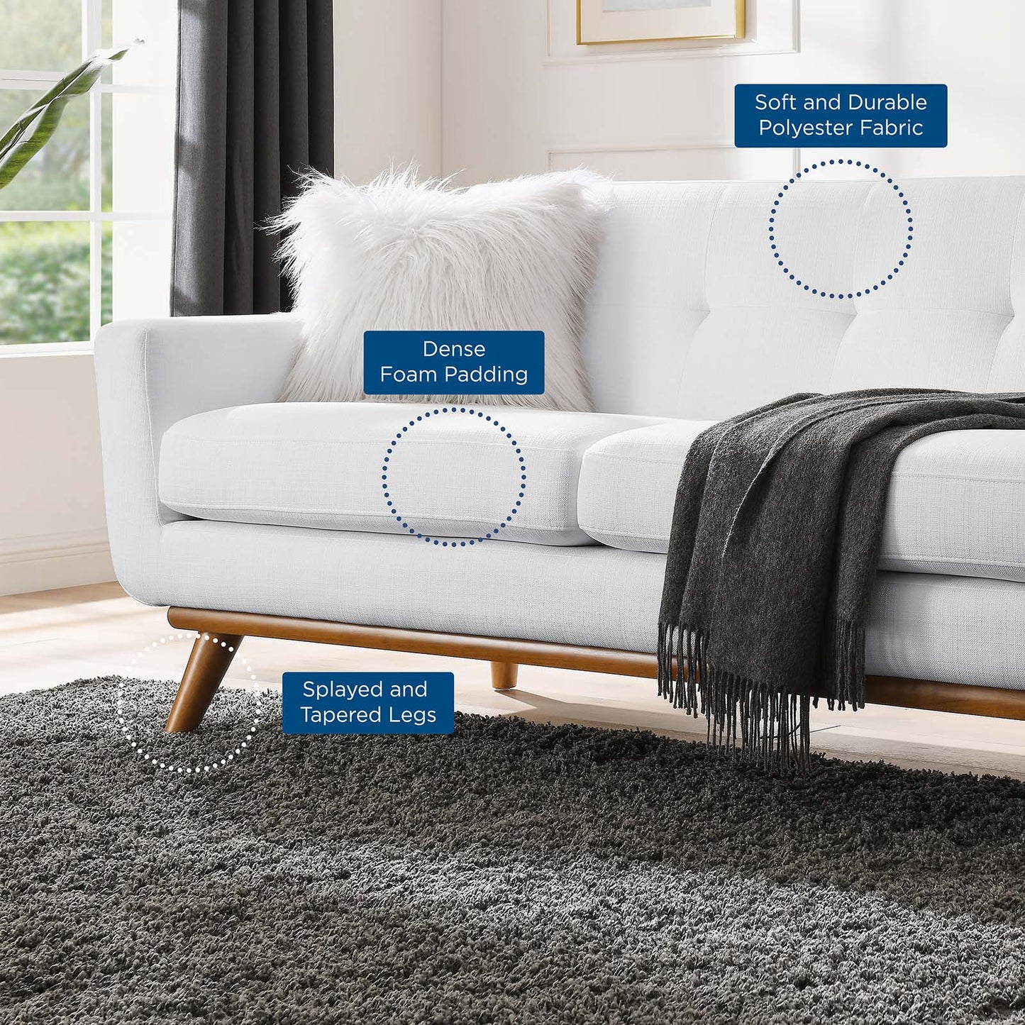 Engage Right-Facing Upholstered Fabric Sectional Sofa by Modway