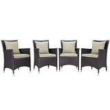 Convene 4 Piece Outdoor Patio Dining Set by Modway