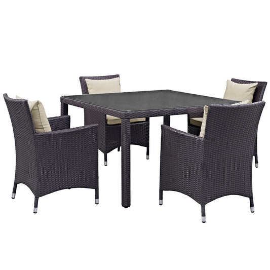 Convene 5 Piece Outdoor Patio Dining Set by Modway