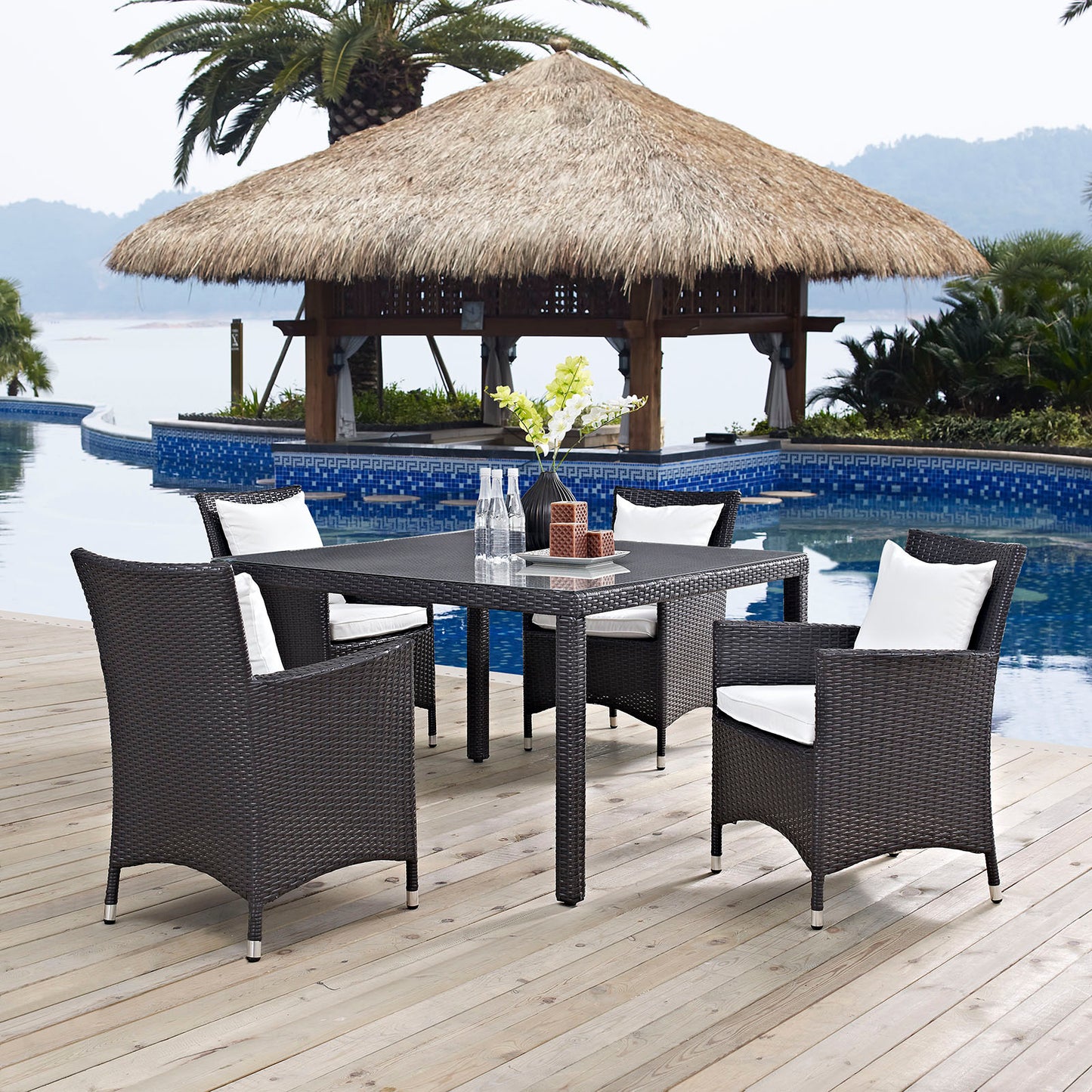 Convene 5 Piece Outdoor Patio Dining Set by Modway
