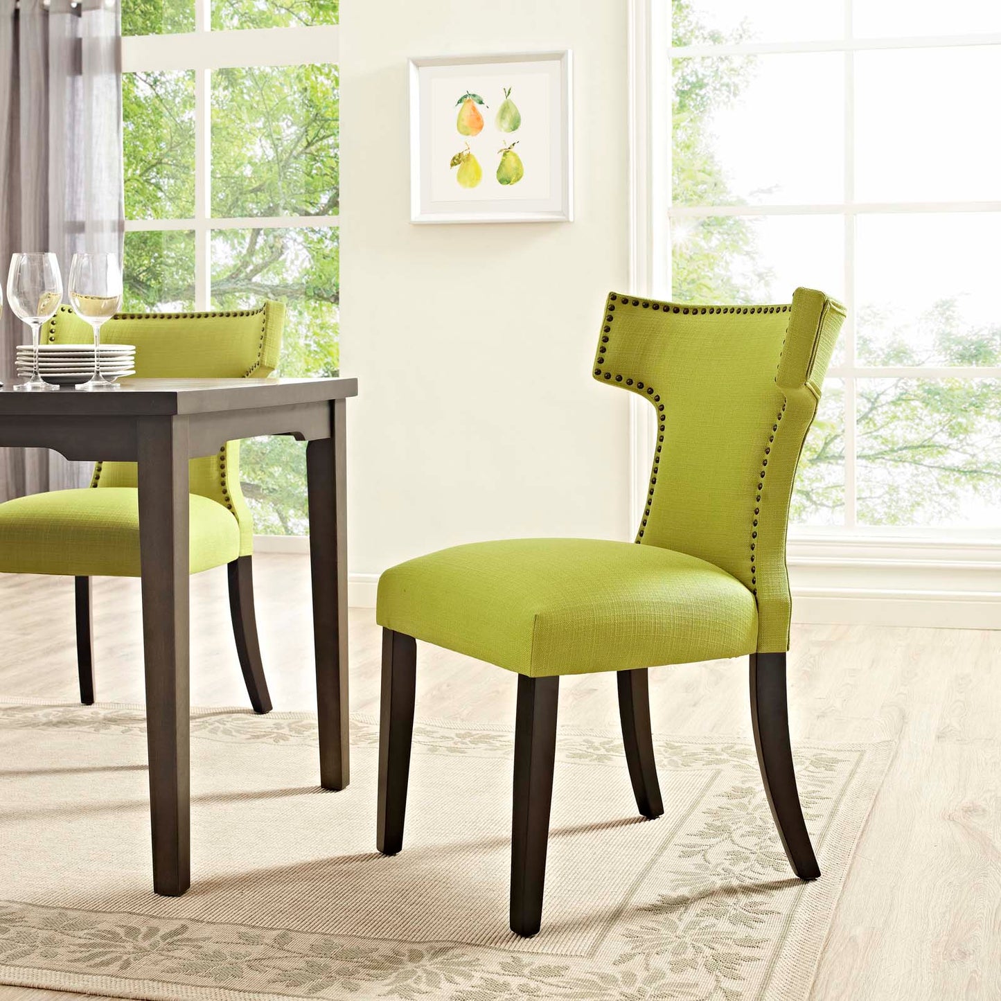 Curve Fabric Dining Chair | Polyester by Modway