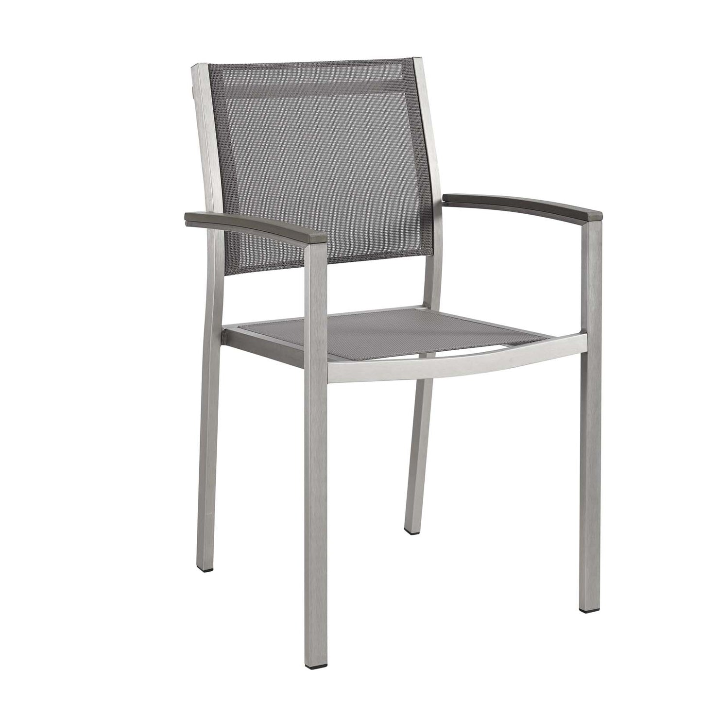 Shore Outdoor Patio Aluminum Dining Chair Arm Chair by Modway