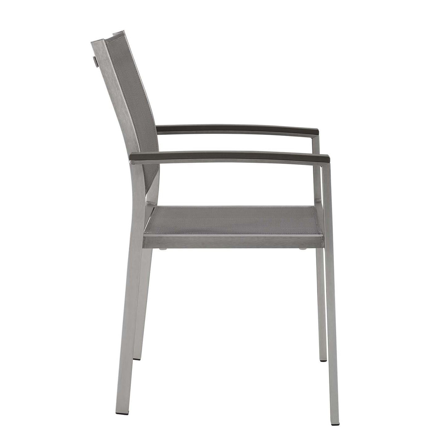 Shore Outdoor Patio Aluminum Dining Chair Arm Chair by Modway