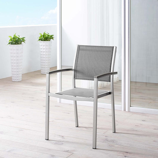 Shore Outdoor Patio Aluminum Dining Chair Arm Chair by Modway