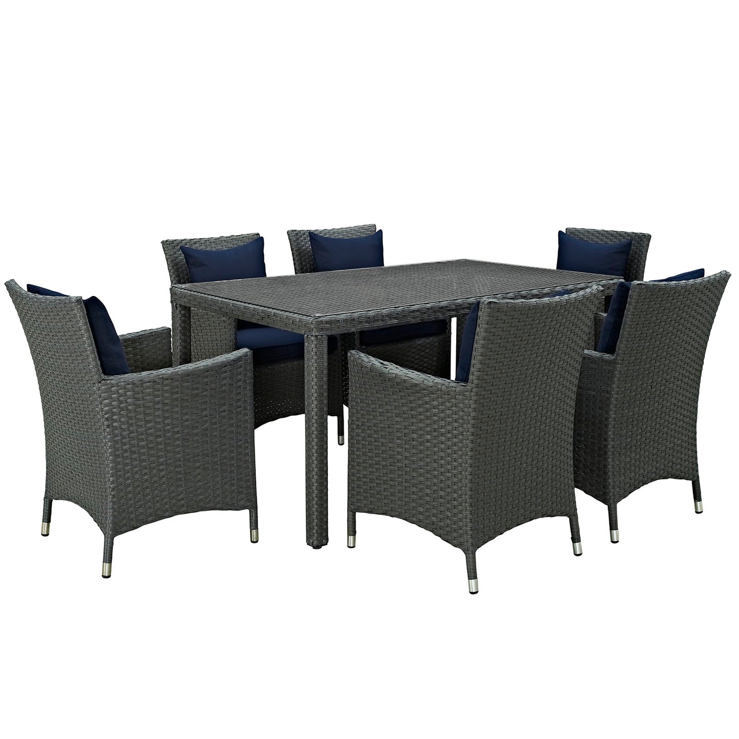 Sojourn 7 Piece Outdoor Patio Sunbrella Dining Set by Modway