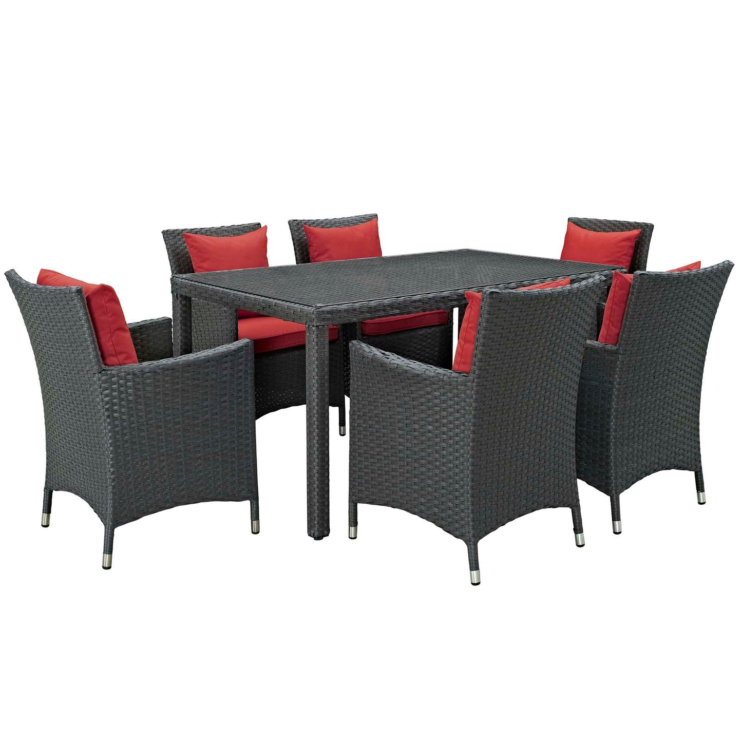 Sojourn 7 Piece Outdoor Patio Sunbrella Dining Set by Modway
