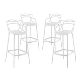Entangled Bar Stool Set of 4 White by Modway