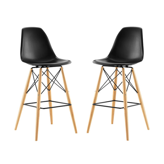 Pyramid Dining Side Bar Stool Set of 2 by Modway