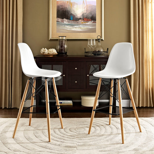 Pyramid Dining Side Bar Stool Set of 2 by Modway