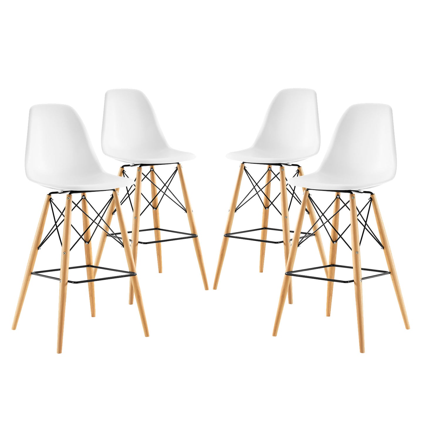 Pyramid Dining Side Bar Stool Set of 4 by Modway