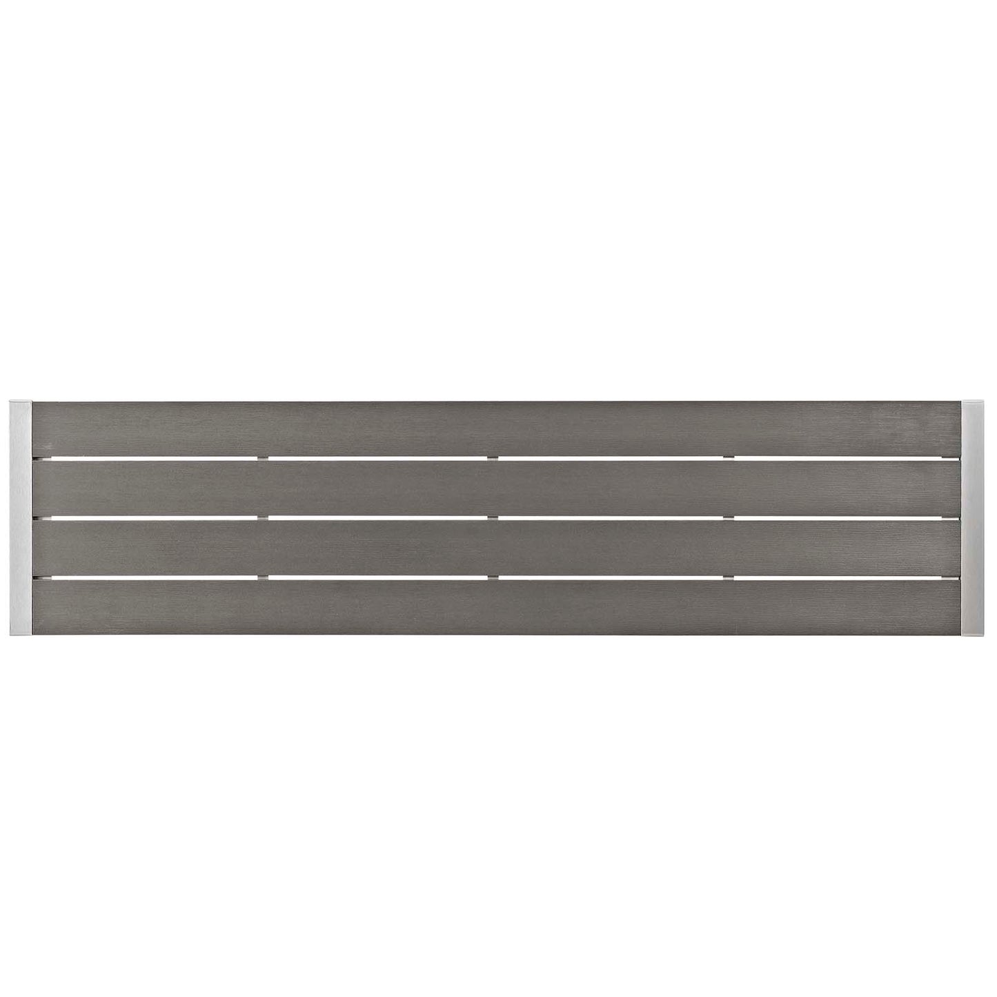 Shore 3 Piece Outdoor Patio Aluminum Dining Set Silver Gray by Modway