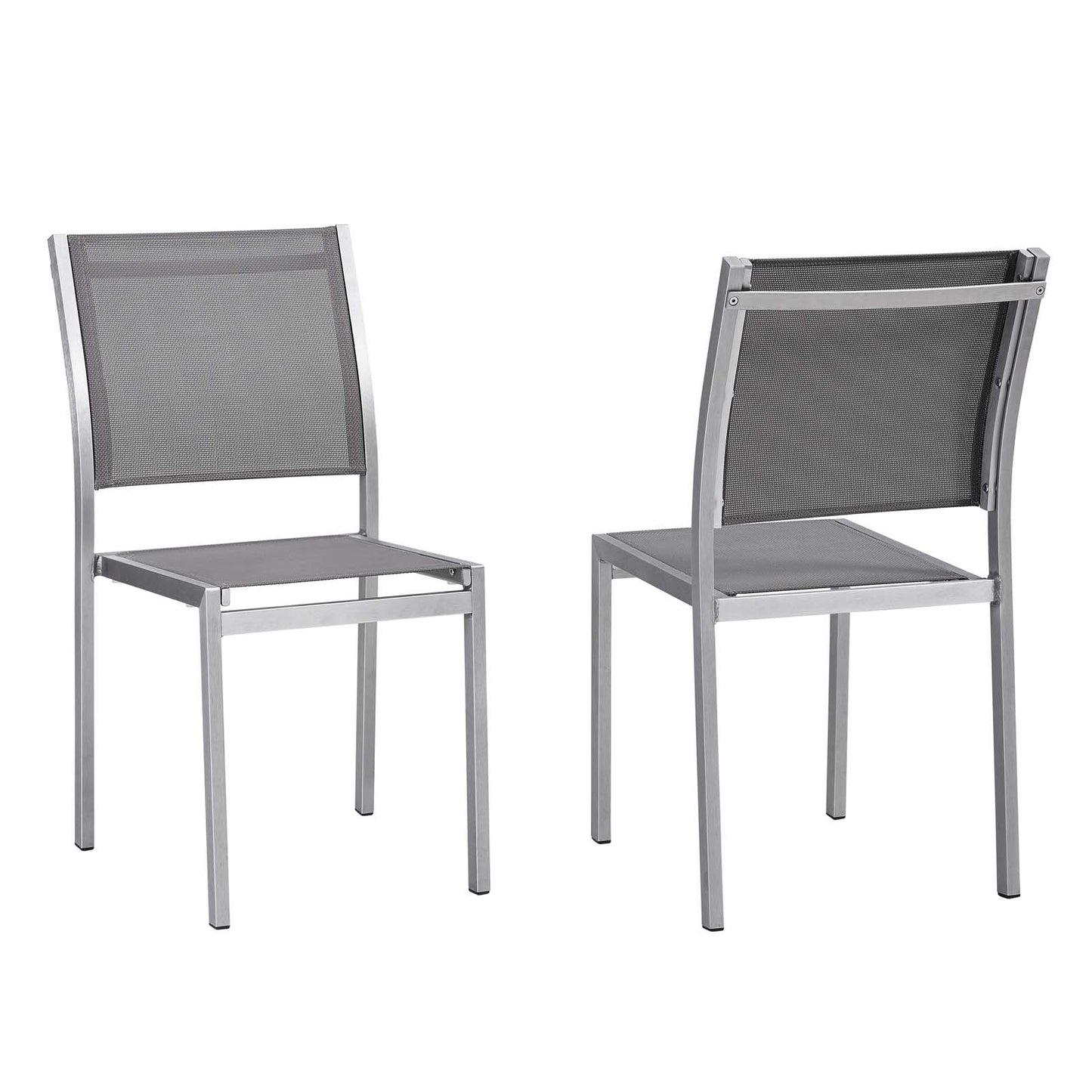 Shore Side Chair Outdoor Patio Aluminum Set of 2 by Modway