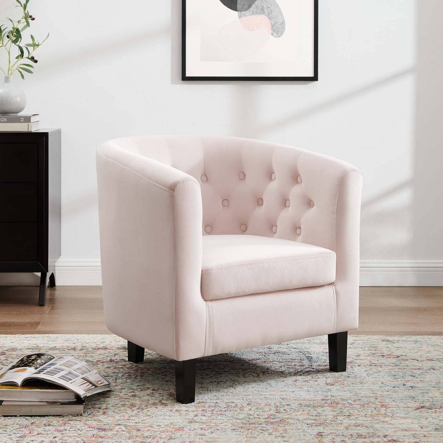 Prospect Performance Velvet Armchair | Polyester by Modway