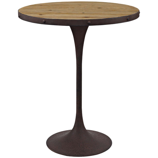 Drive Wood Bar Table Brown by Modway
