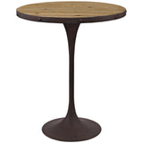 Drive Wood Bar Table Brown by Modway