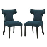 Curve Dining Side Chair Fabric Set of 2 | Polyester by Modway
