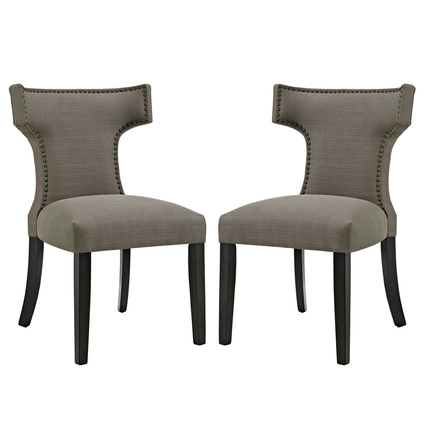 Curve Dining Side Chair Fabric Set of 2 | Polyester by Modway