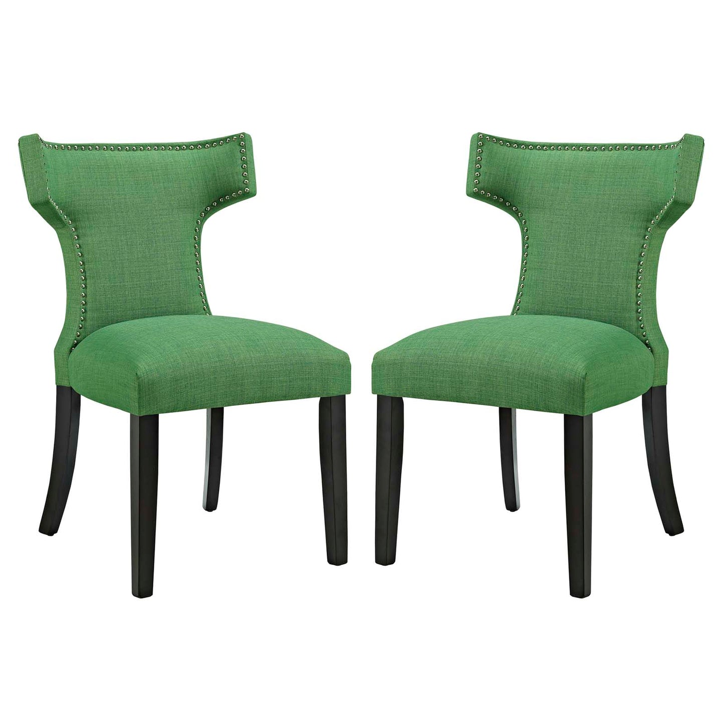 Curve Dining Side Chair Fabric Set of 2 | Polyester by Modway