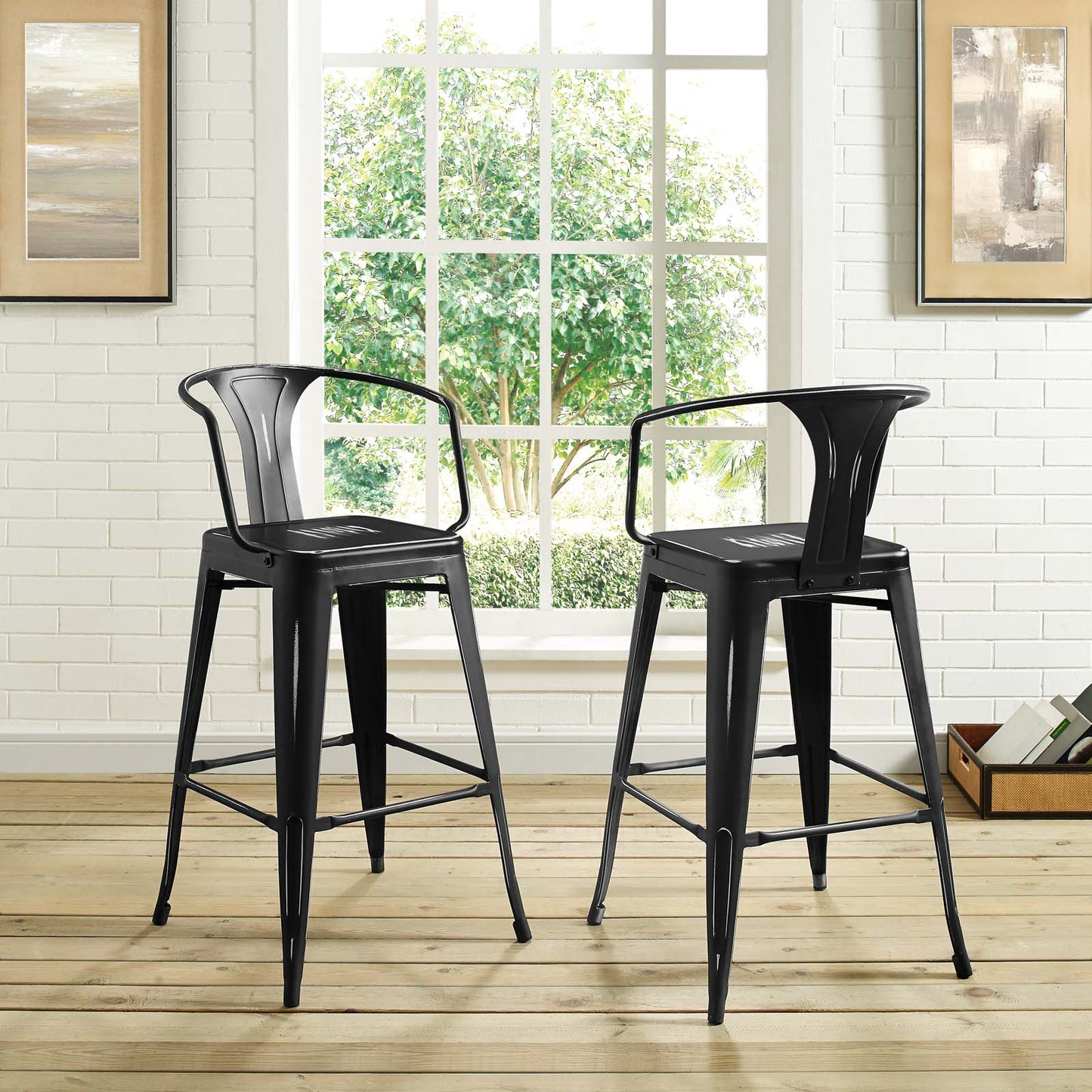 Promenade Bar Stool Black by Modway