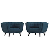 Bestow 2 Piece Upholstered Fabric Armchair Set | Polyester by Modway