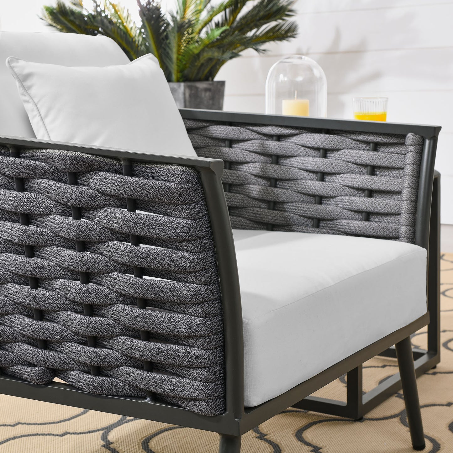 Stance Outdoor Patio Aluminum Armchair | Polyester by Modway