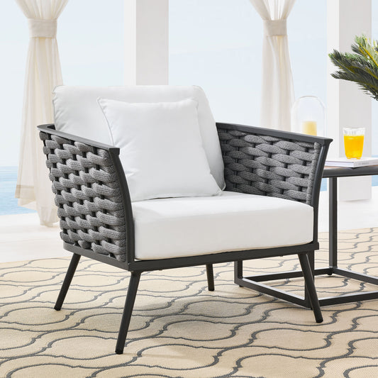 Stance Outdoor Patio Aluminum Armchair | Polyester by Modway