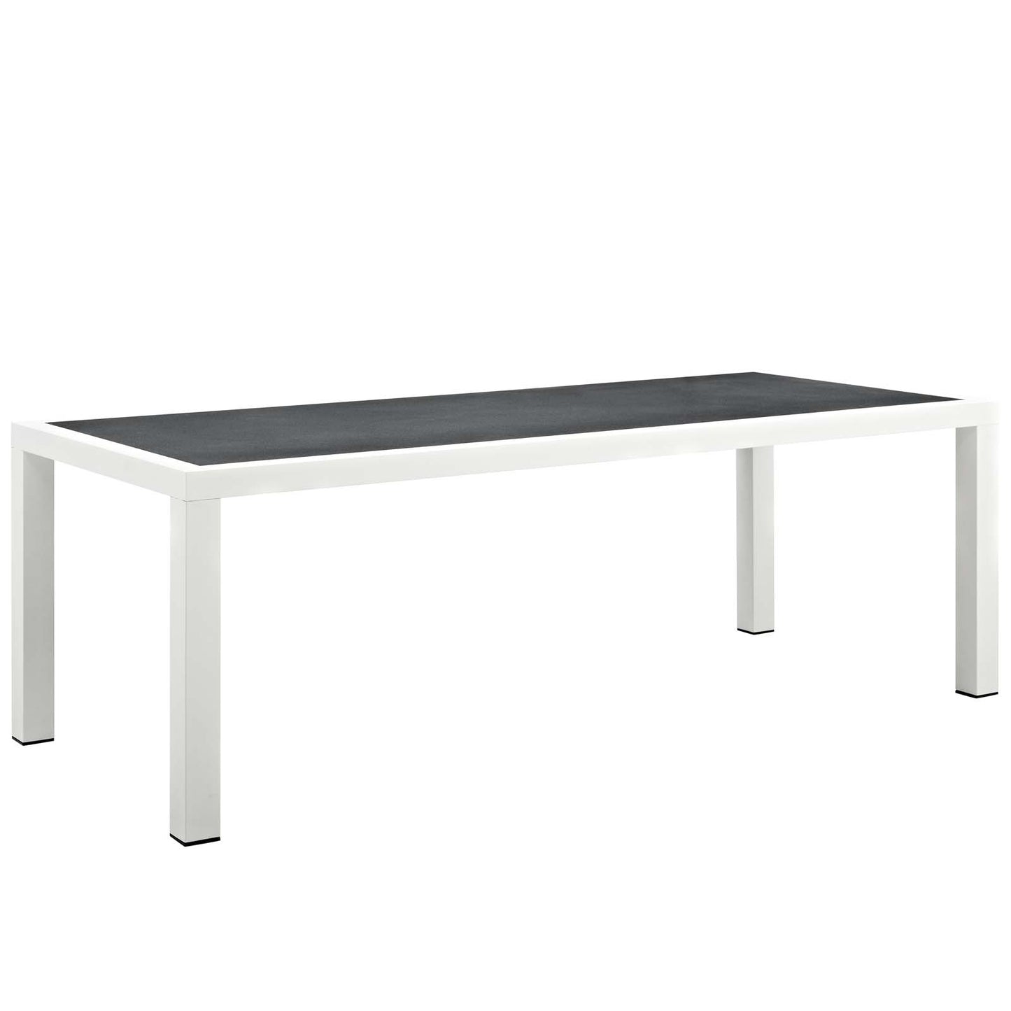 Stance 9 Piece Outdoor Patio Aluminum Dining Set White Navy | Polyester by Modway