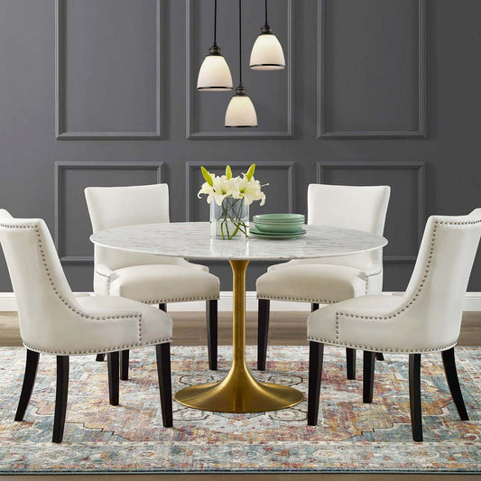 Marquis Dining Chair Faux Leather Set of 4 by Modway