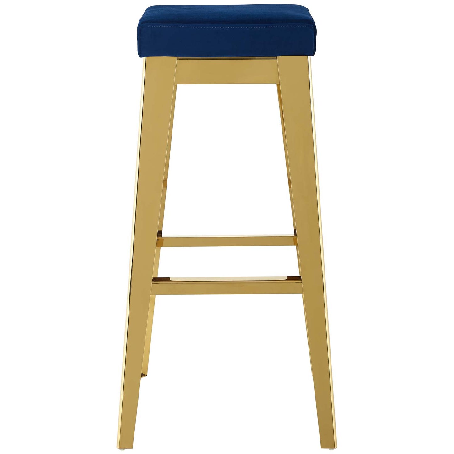 Arrive Gold Stainless Steel Performance Velvet Bar Stool by Modway