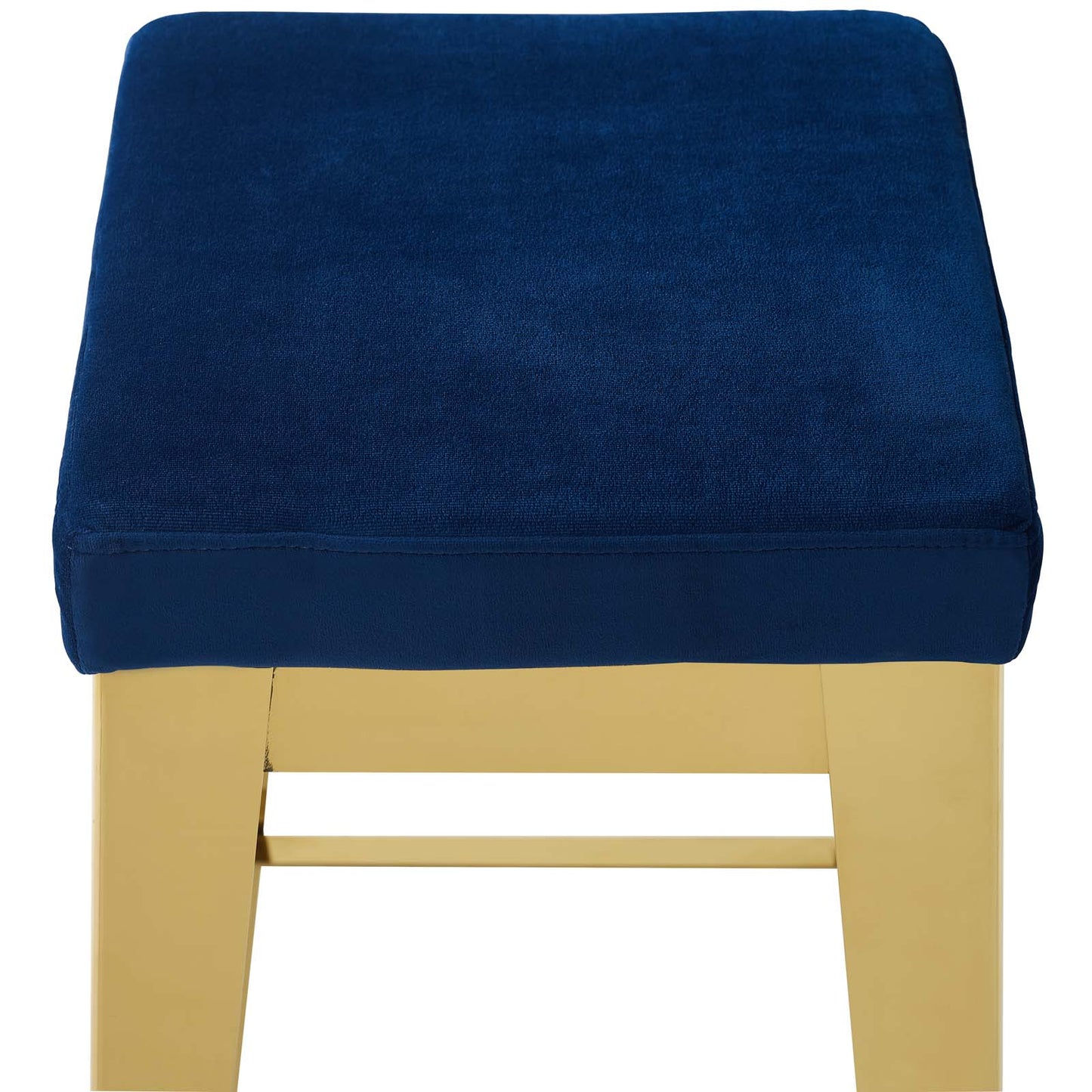 Arrive Gold Stainless Steel Performance Velvet Bar Stool by Modway