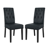 Confer Dining Side Chair Vinyl Set of 2 by Modway