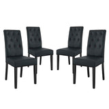Confer Dining Side Chair Vinyl Set of 4 by Modway