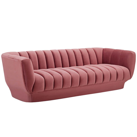 Entertain Vertical Channel Tufted Performance Velvet Sofa by Modway