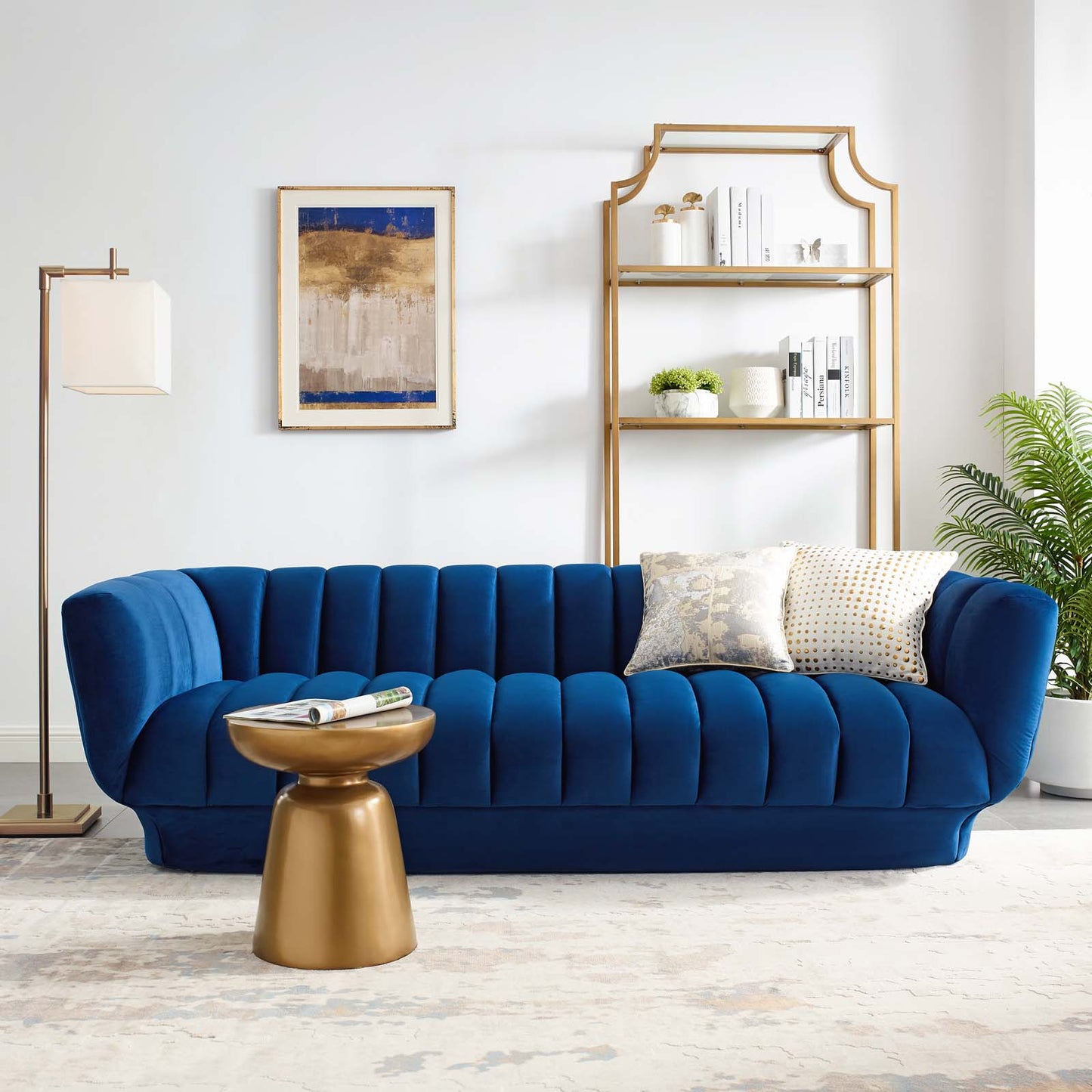 Entertain Vertical Channel Tufted Performance Velvet Sofa by Modway