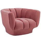 Entertain Vertical Channel Tufted Performance Velvet Armchair by Modway