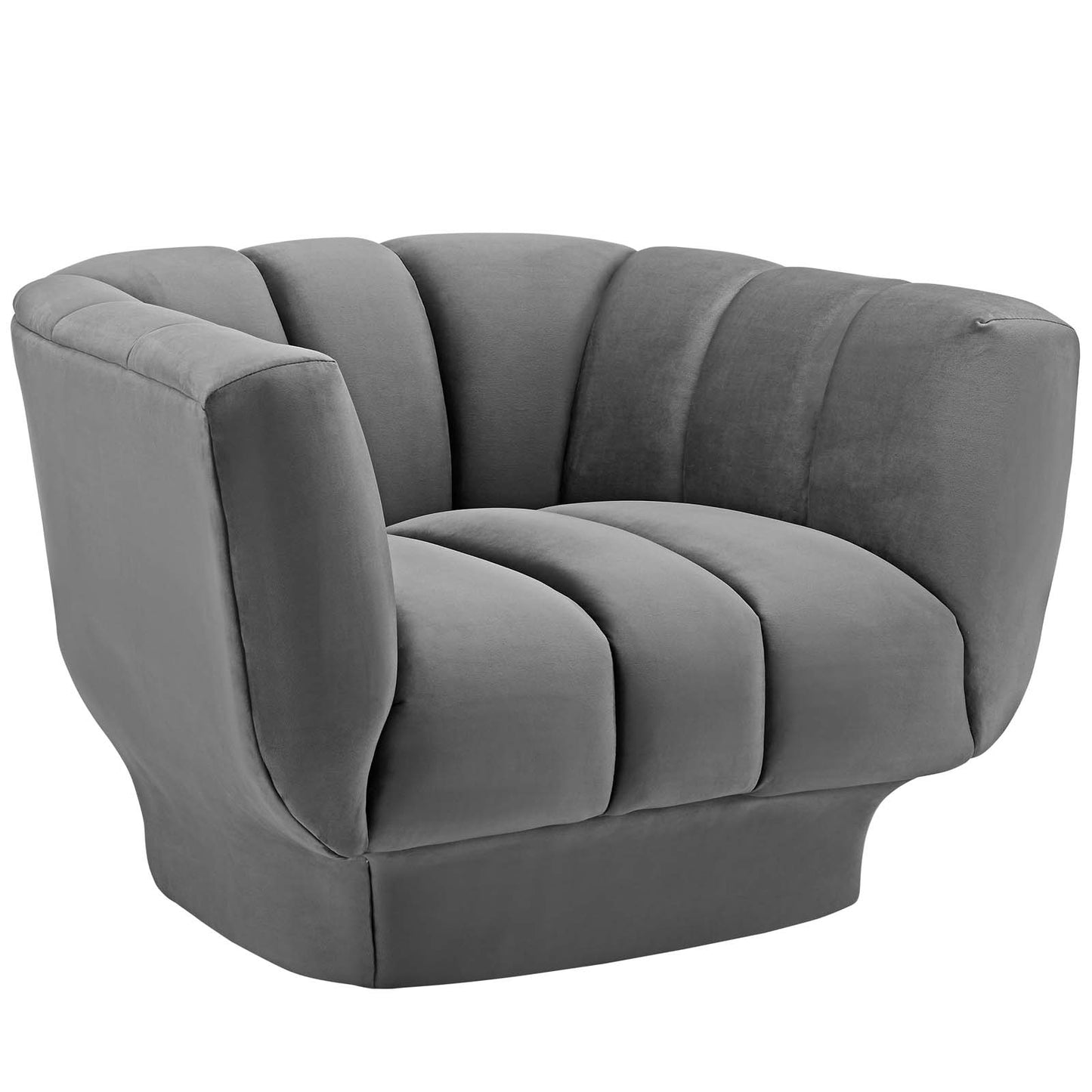 Entertain Vertical Channel Tufted Performance Velvet Armchair by Modway