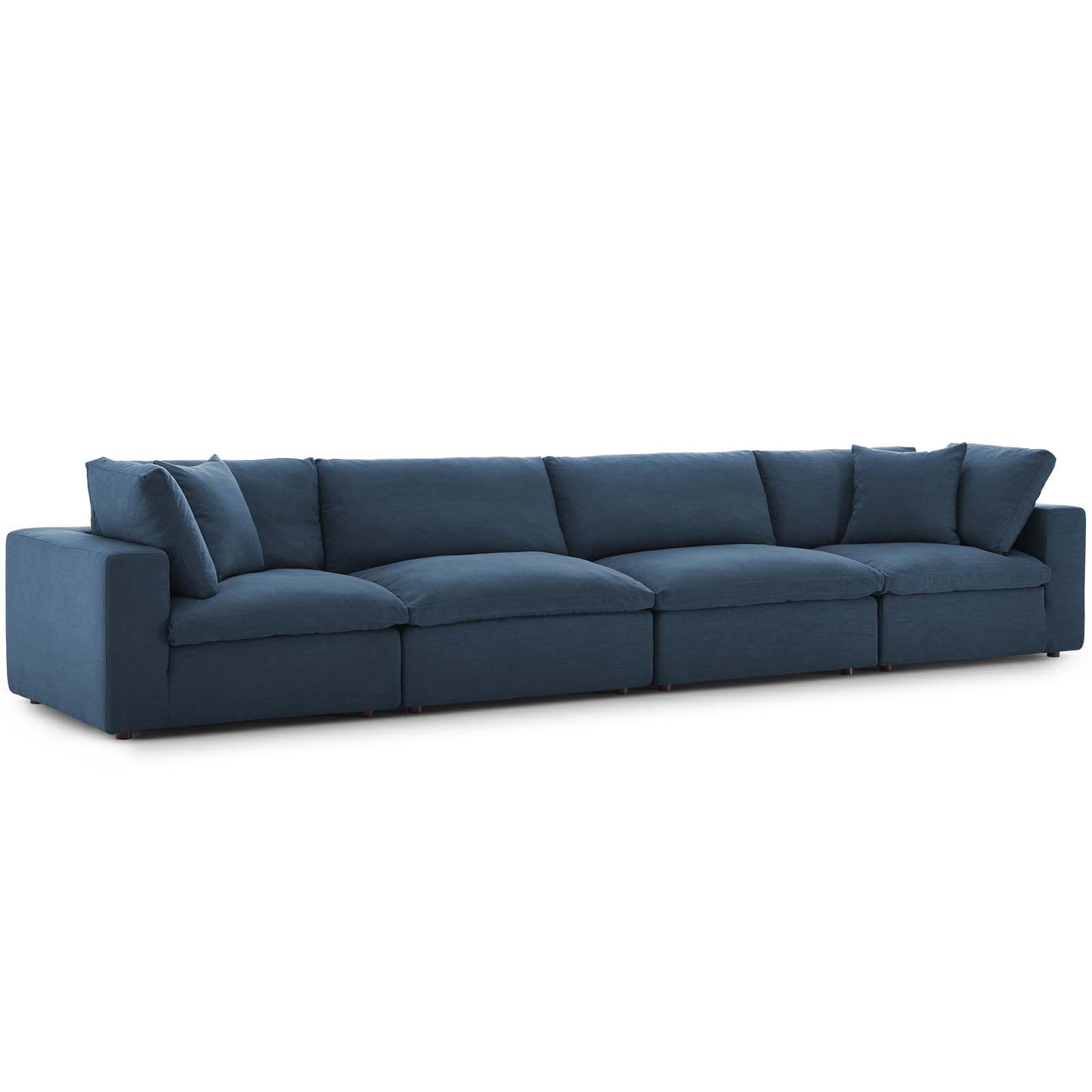 Commix Down Filled Overstuffed 4 Piece Sectional Sofa Set | Polyester by Modway