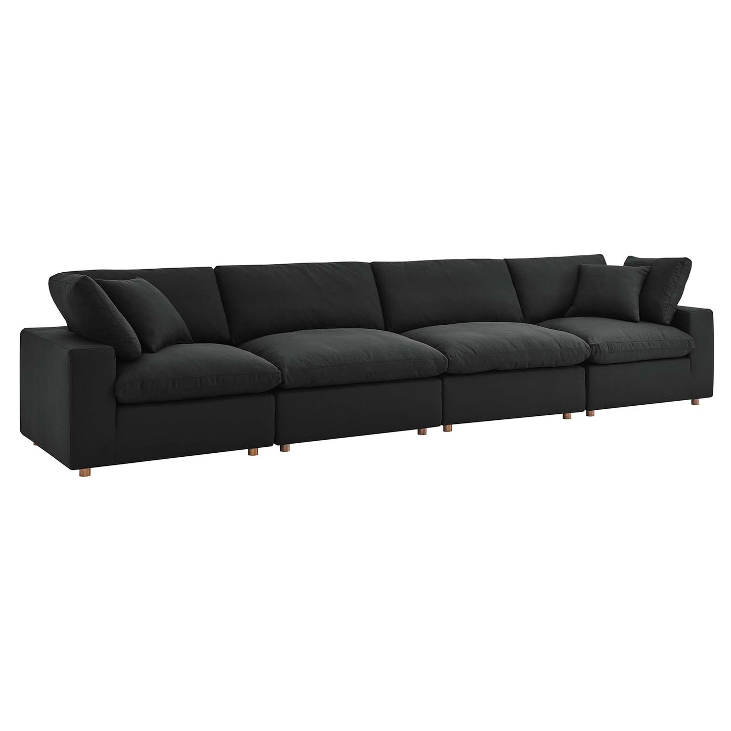 Commix Down Filled Overstuffed 4 Piece Sectional Sofa Set | Polyester by Modway