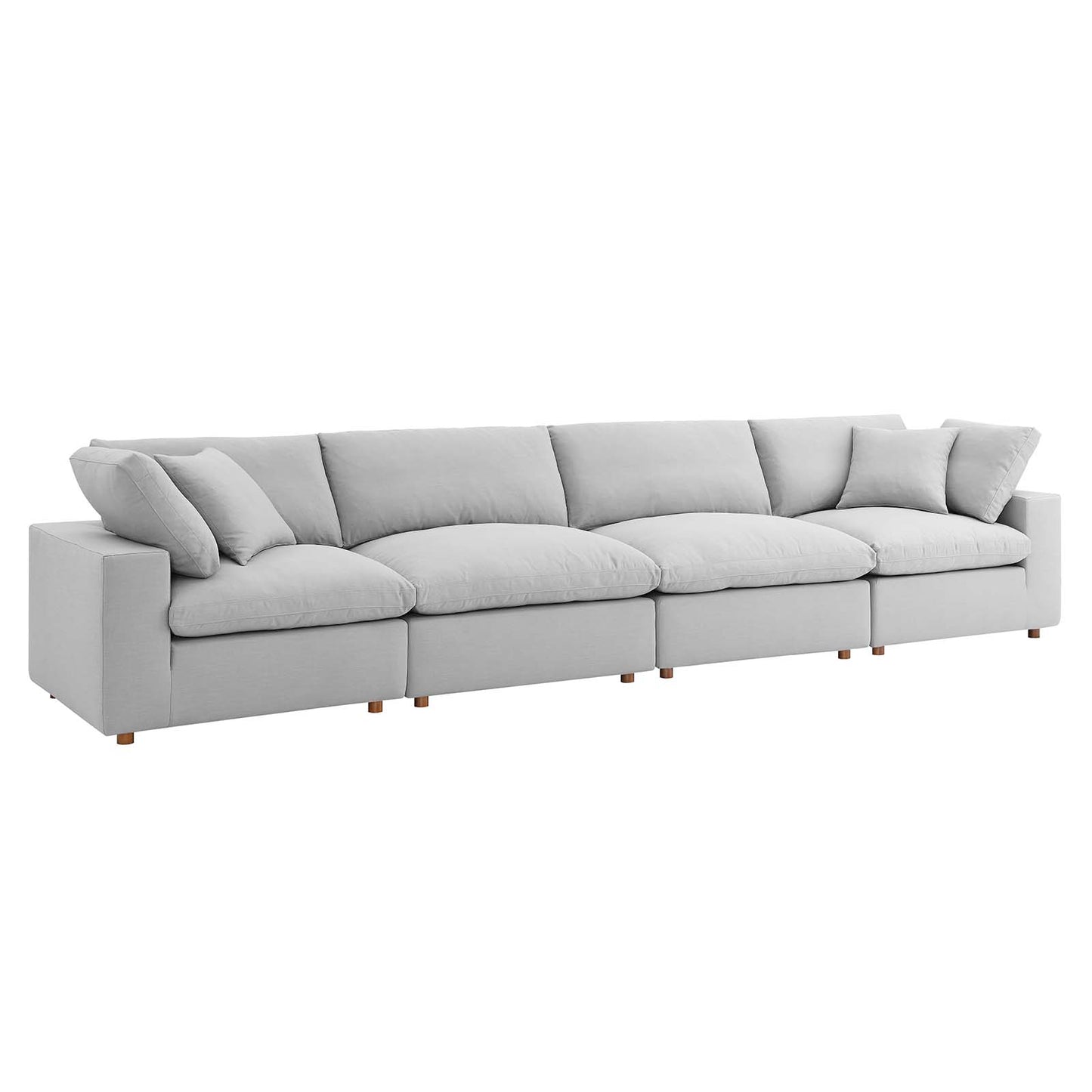 Commix Down Filled Overstuffed 4 Piece Sectional Sofa Set | Polyester by Modway