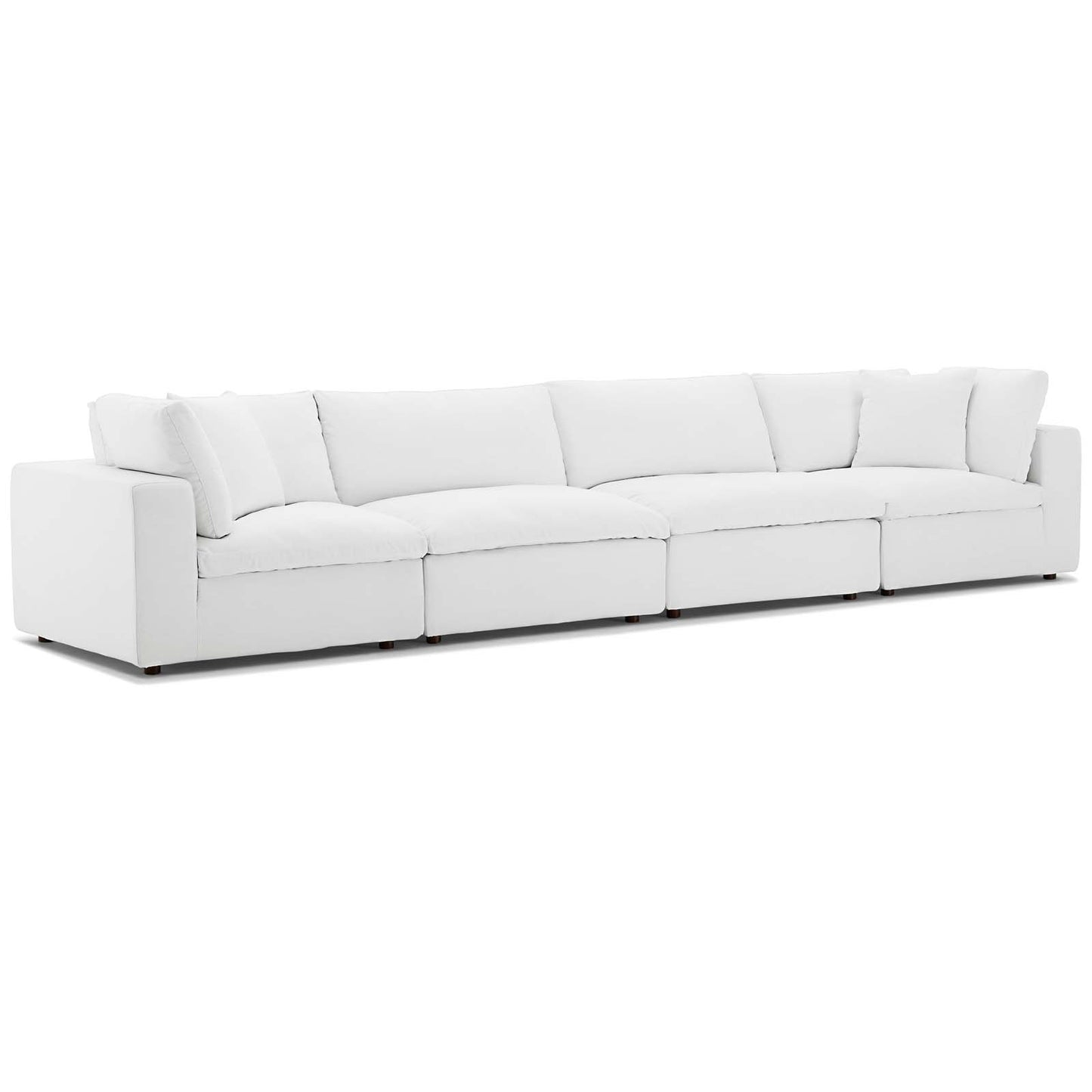 Commix Down Filled Overstuffed 4 Piece Sectional Sofa Set | Polyester by Modway
