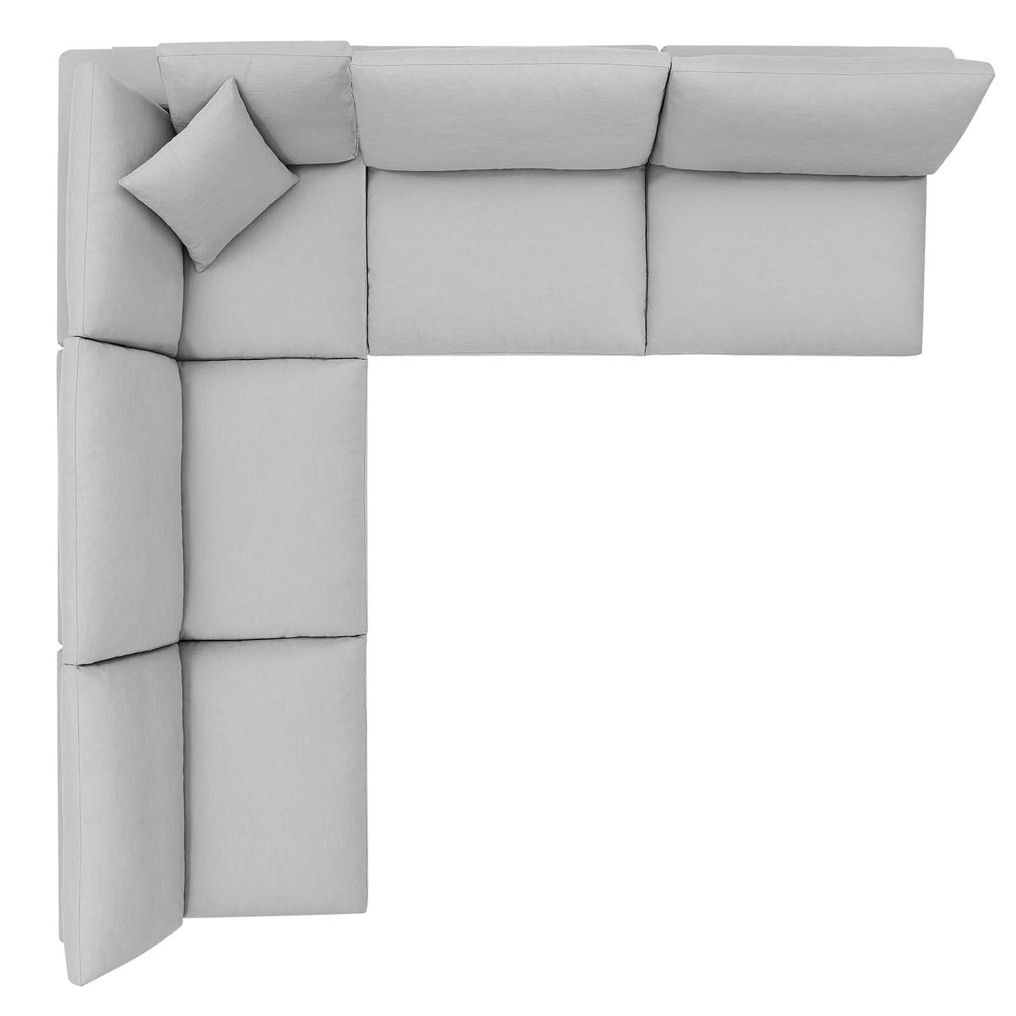 Commix Down Filled Overstuffed 5 Piece Sectional Sofa Set | Polyester by Modway