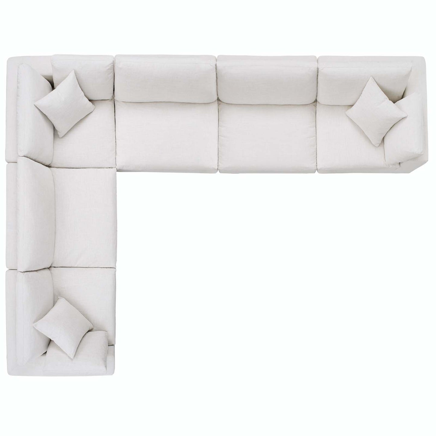 Commix Down Filled Overstuffed 6 Piece Sectional Sofa Set | Polyester by Modway