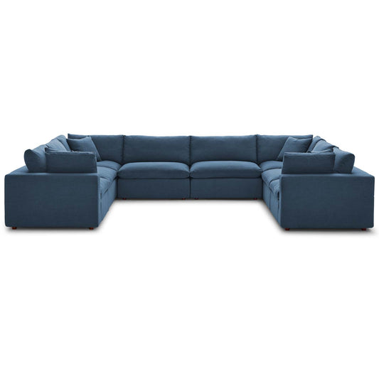 Commix Down Filled Overstuffed 8 Piece Sectional Sofa Set | Polyester by Modway