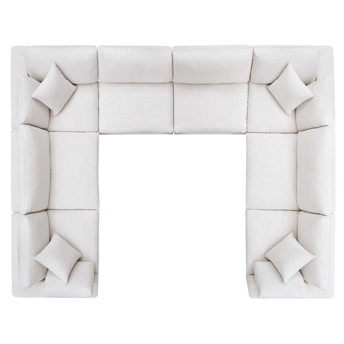 Commix Down Filled Overstuffed 8 Piece Sectional Sofa Set | Polyester by Modway