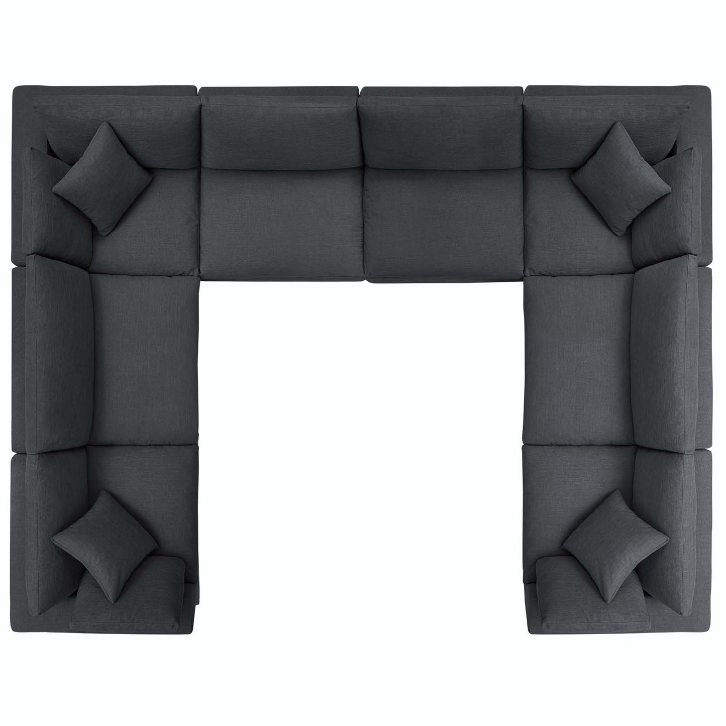 Commix Down Filled Overstuffed 8 Piece Sectional Sofa Set | Polyester by Modway