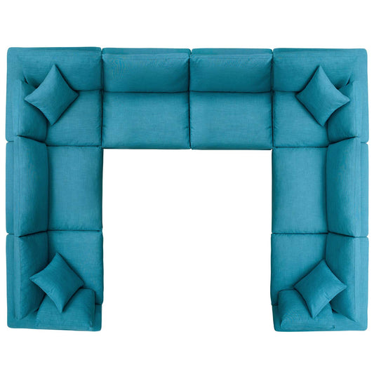 Commix Down Filled Overstuffed 8 Piece Sectional Sofa Set | Polyester by Modway