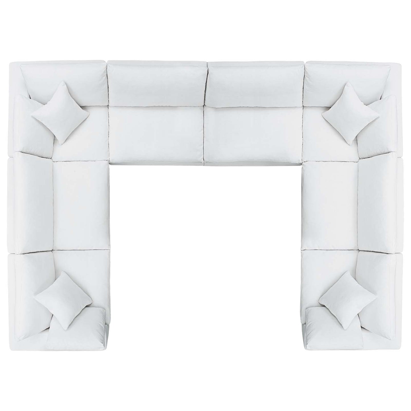 Commix Down Filled Overstuffed 8 Piece Sectional Sofa Set | Polyester by Modway